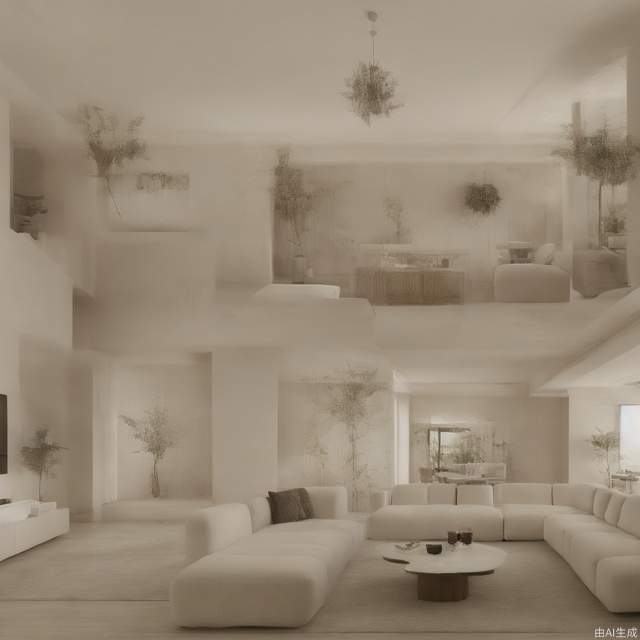 Cream style, Living room , Multi-seater sofa,