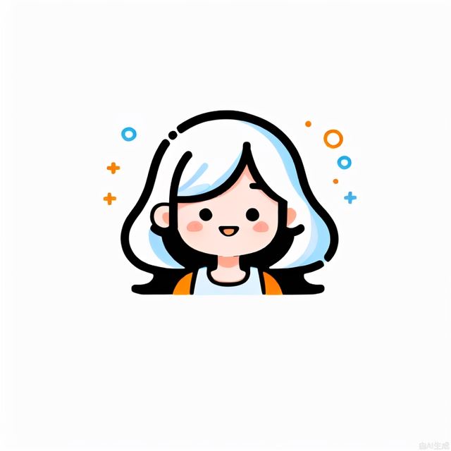 monochromatic thick line doodle, Flat minimal 2D illustration, of a happy girl , looking up, abstract, minimalistic, vector art, white background, white space, white and black color scheme. tuya,monochrome, MBE_style simple drawing, minimalism, cute, 