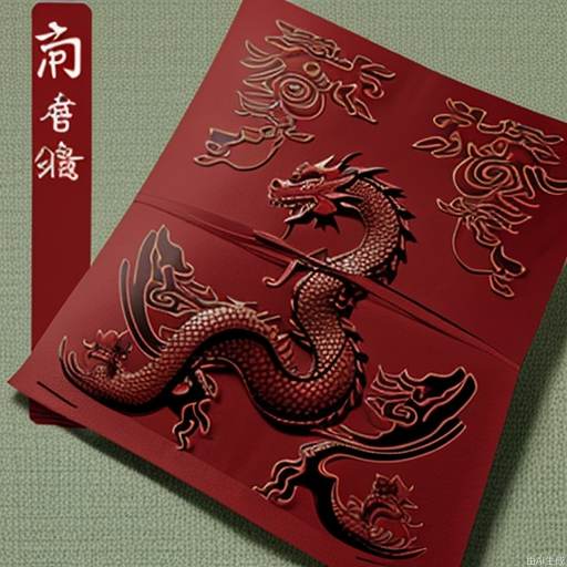 Year of the Dragon red envelope cover