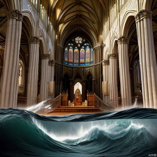 In a church in Paris, a narrow corridor on the second floor, closest to the vault, colored lights streaming in through stained glass, tarot cards, cards drawn, fools running around to undo the cards for me, the church shattered in the rough waves Standing on the marble deck floating on the sea Adventure, adventure, adventure