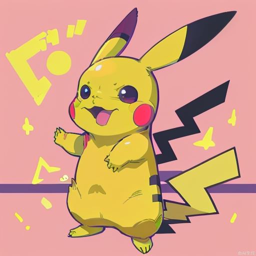 Lively Pikachu is acting cute