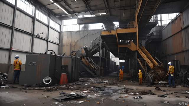 Abandoned welding plants filled with scrap iron were chaotic and unattended.