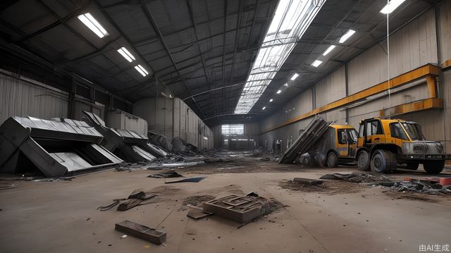 Abandoned welding plants filled with scrap iron were chaotic and unattended.