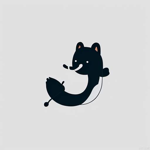 cartoon animals illustration, simple, Minimalist style, ((abstract art)),