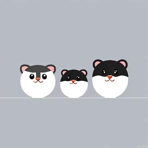 cartoon animals illustration, simple, Minimalist style,