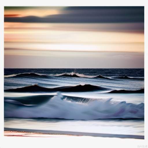 Waves, surging, evening