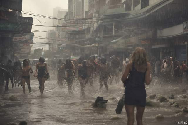 Desperate women washed away by gunfire, bustling streets invaded by aliens