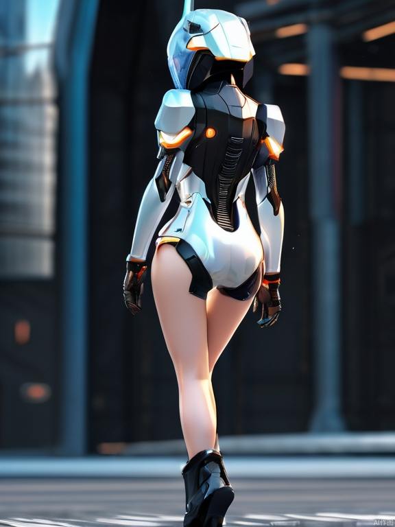 C4D,chibi,3d style,(dramatic, gritty, intense:1.4),masterpiece, best quality, 8k, insane details, intricate details, hyperdetailed, hyper quality, high detail, ultra detailed, Masterpiece, science fiction,(cyberpunk:1.4),1girl, solo,Patent leather,bodysuit,glowing,shiny,(shiny skin:1.7),(long legs:1.3), (Slim body:1.1), upper body,hooded jacket,Mecha _warrior,Qing Kung 