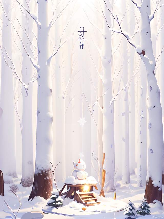 Best Quality, High Resolution, Perfect Illumination, (Extremely Fine CG: 1.2), 32K. (Fallen Forest Art Form, Solo: 1.5), Snow, Forest, Winter, Snow Elf, Blossom Spray, Snowflake Microlandscape, White, Simple, Clean Light Background, Light Tracking, Natural Light, C4D, OC Rendering, (Masterpiece: 1.2)