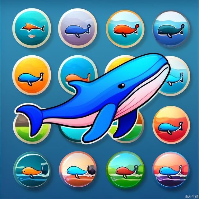 arien_icon,icon,circular_icon,whale,<lora:ArienIconXL:1>,