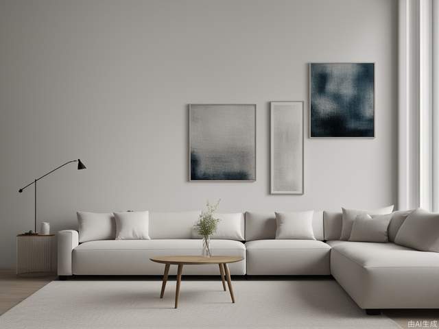 masterpiece,best quality,((best quality)),((masterpiece)),((realistic)),inverted colors,living room,Modern minimalist Nordic style,Soft light,Pure picture,(Bright colors:1.2),Symmetrical composition