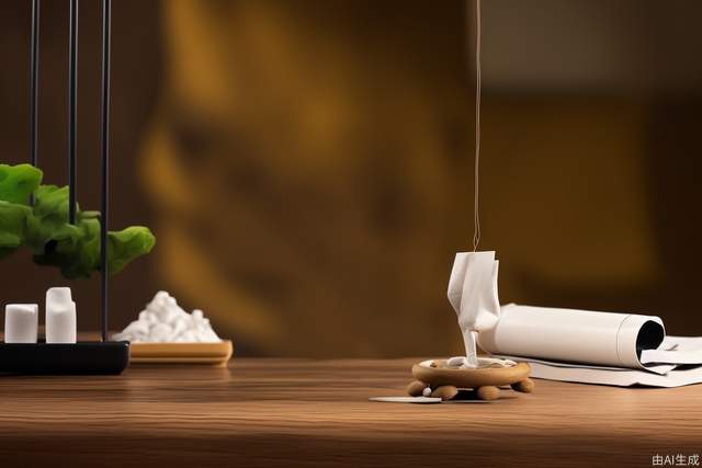 Traditional Chinese medicine elements, real scene, desktop without objects, 45 degrees diagonal down