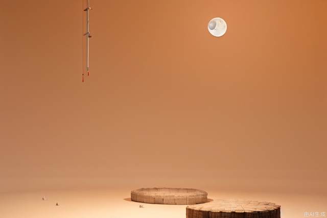 Little Stage,moon,Stage Focus,Chinese inklandscape,Studio Lighting, HighOuality, Super Detailed
