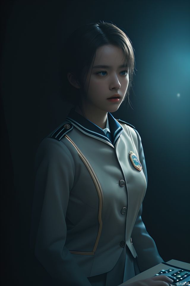 Best quality, uniform 8k wallpaper, super detail, cinematic look, natural skin texture, extremely realistic skin texture, fine detail face, (film grain: 1.2), film angle, (mysterious atmosphere), vivid lighting, superb technique, harmonious composition, immersive atmosphere, stunning visual effects, full body shot, summer uniform, exposure