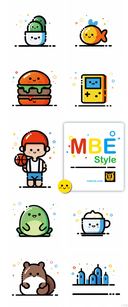 MBE卡通风格模型⋅【UI设计】MBE风格 | MBE Style